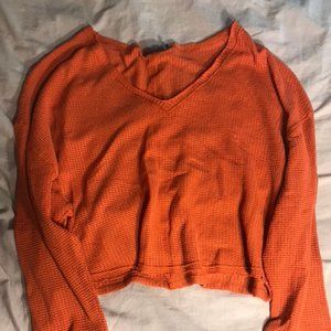Orange Cropped Sweater